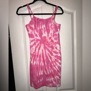 Tie dye mini dress